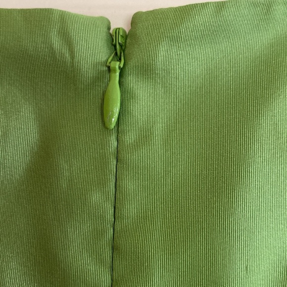 J Crew Grace Kelly Green Sleeveless Silk Faille Cocktail Tea Dress 6 TALL - Picture 6 of 9